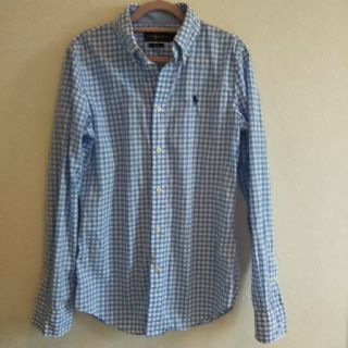 ラルフローレン(Ralph Lauren)のラルフローレン 水色と白のギンガムチェック柄シャツ サイズ2(シャツ/ブラウス(長袖/七分))