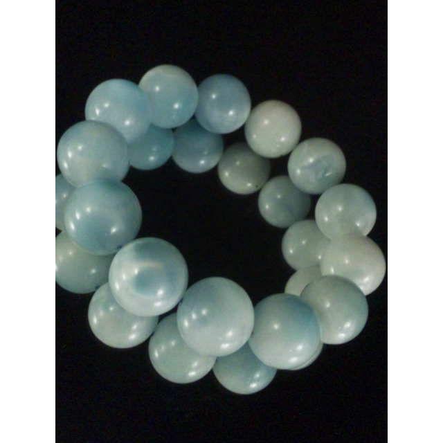 高級天然石☆激安!大玉☆アイスラリマーブレスレット☆15mm☆定 高級天然石☆激安!大玉☆アイスラリマーブレスレット☆15mm☆定