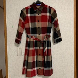 バーバリーブルーレーベル(BURBERRY BLUE LABEL)のブルーレーベルクレストブリッジ シャツワンピース 34(ミニワンピース)