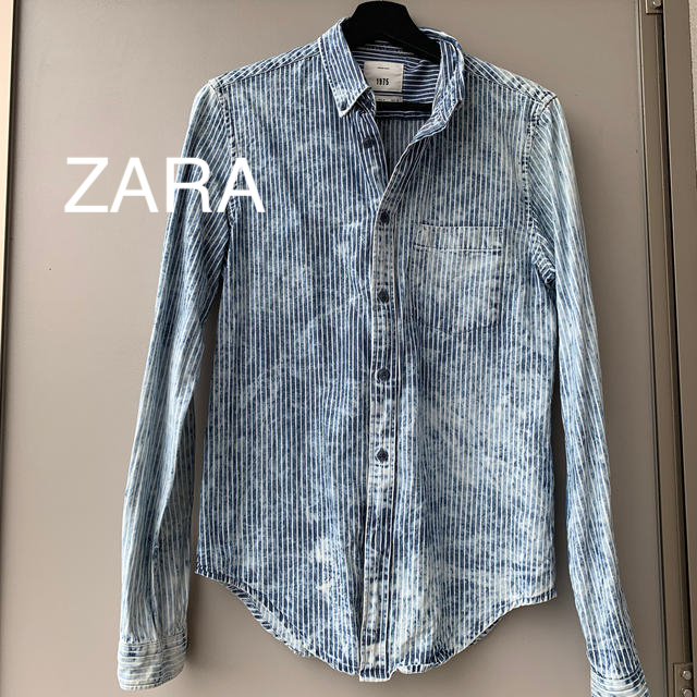 ZARA - ZARA ザラ 秋服 メンズシャツ デニムシャツ ストライプの通販 by kuma's shop｜ザラならラクマ