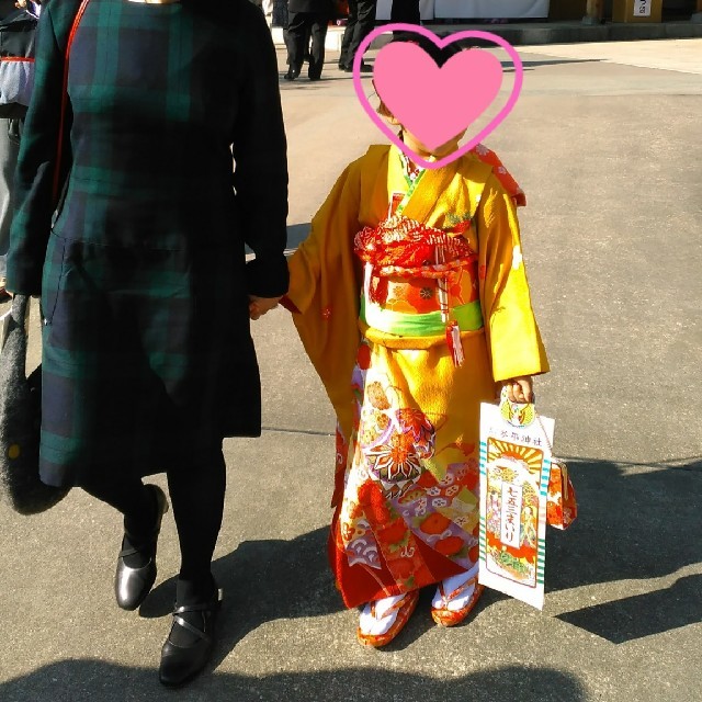 キッズ服女の子用(90cm~)7歳用☆着物、帯、小物、フルセット