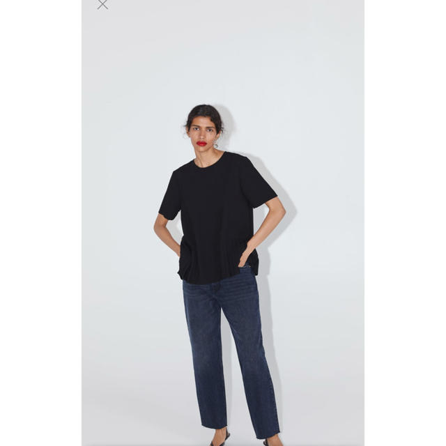 ZARA(ザラ)のZARA裾プリーツ入りトップス レディースのトップス(シャツ/ブラウス(半袖/袖なし))の商品写真