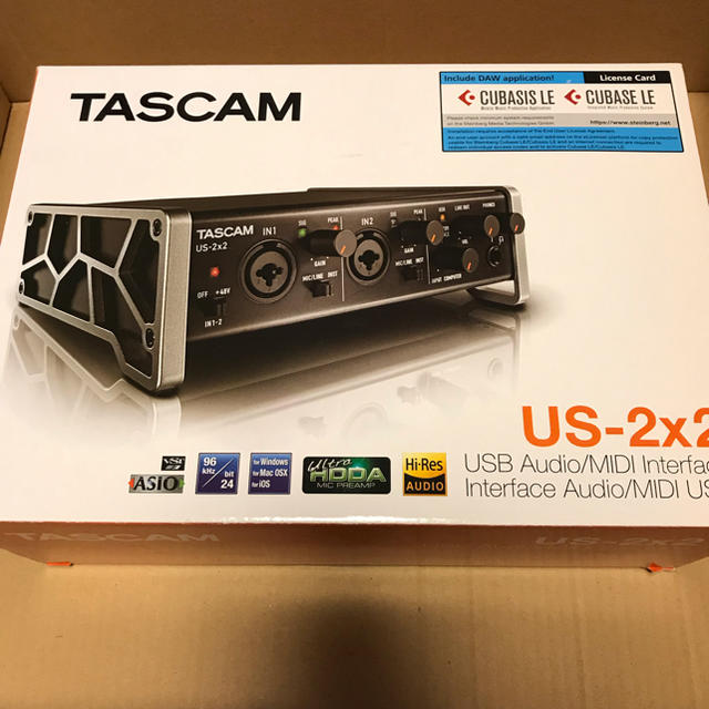 TASCAM USBオーディオインターフェース  US-2x2-CU 楽器のDTM/DAW(オーディオインターフェイス)の商品写真