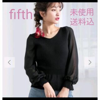 フィフス(fifth)のfifth新品未使用袖シフォンドッキングニット(ニット/セーター)