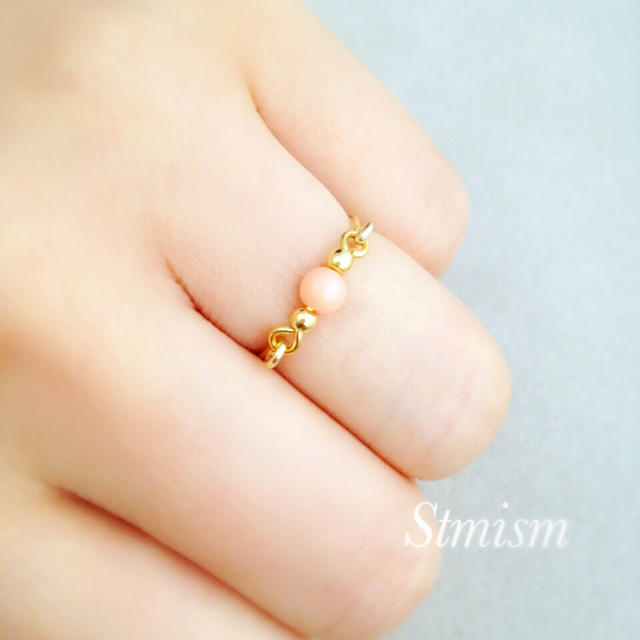 サンゴ❤️オーダーリング ハンドメイドのアクセサリー(リング)の商品写真