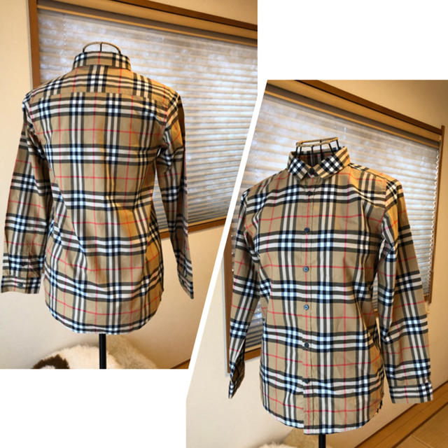 BURBERRY(バーバリー)の超美品本物バーバリーBurberry上質コットンチェック柄長袖シャツ♫ キッズ/ベビー/マタニティのキッズ服女の子用(90cm~)(Tシャツ/カットソー)の商品写真