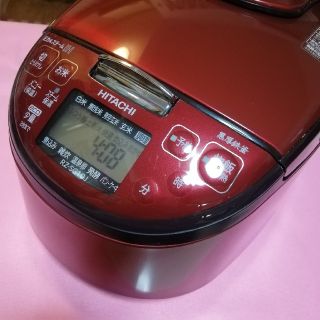 ヒタチ(日立)のHITACHI 圧力＆スチームIH 炊飯器 レッド(炊飯器)