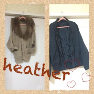 ヘザー(heather)のヘザー ニットアウター ブルゾン(ブルゾン)