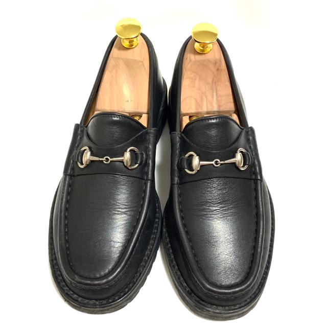 GUCCI 35 ホースビットローファー レディース ブラック レザー GUCCI 35 ホースビットローファー レディース ブラック レザー