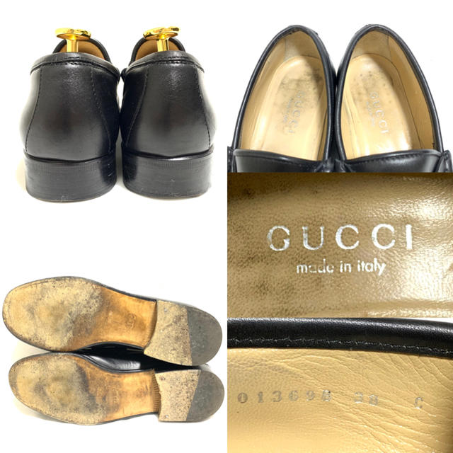 Gucci(グッチ)のGUCCI 38 ホースビットローファー レディース ブラック レザーシューズ レディースの靴/シューズ(ローファー/革靴)の商品写真