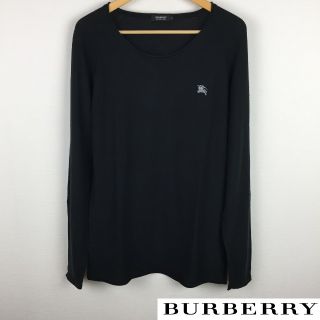 バーバリーブラックレーベル(BURBERRY BLACK LABEL)の美品 BURBERRY BLACK LABEL 長袖カットソー ブラック(Tシャツ/カットソー(七分/長袖))