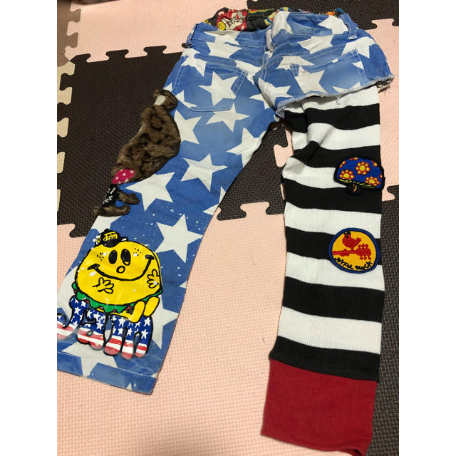 JAM(ジャム)のJAM パンツ デニム アシンメトリー 100 キッズ/ベビー/マタニティのキッズ服男の子用(90cm~)(パンツ/スパッツ)の商品写真