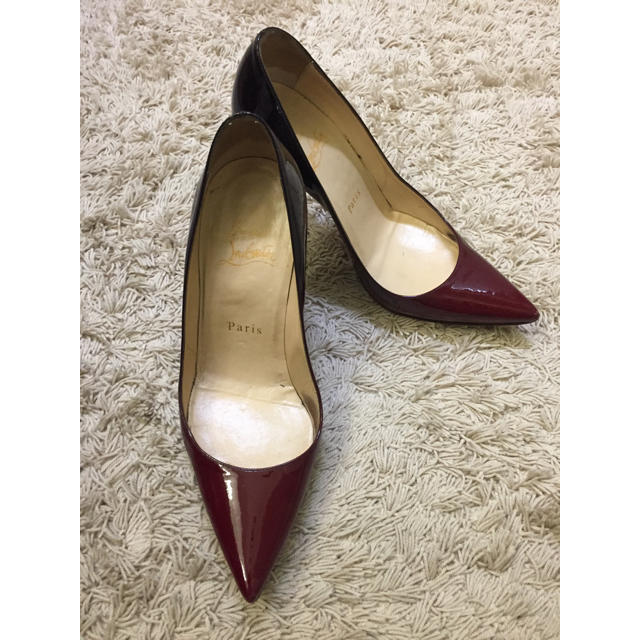 Christian Louboutin - ルブタン★エナメルボルドーグラデーションパンプスの通販 by 4月12日までお休みさせて頂きます★