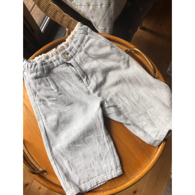 ZARA KIDS(ザラキッズ)のsize128 zara kidsコットンリネンハーフパンツ キッズ/ベビー/マタニティのキッズ服女の子用(90cm~)(パンツ/スパッツ)の商品写真