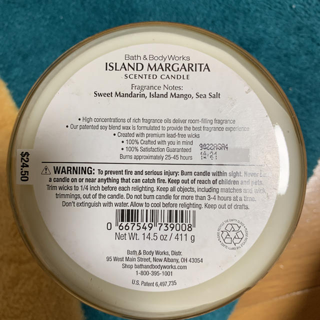 Bath & Body Works(バスアンドボディーワークス)のバスアンドボディワークス キャンドル island margarita コスメ/美容のリラクゼーション(キャンドル)の商品写真