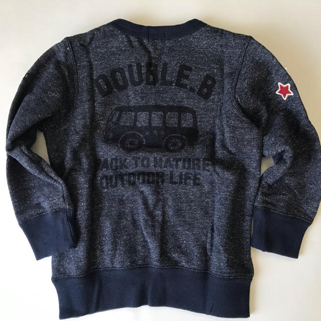 DOUBLE.B(ダブルビー)の【新品】DOUBELE.B ダブルビー トレーナー ショップ袋付き 100 キッズ/ベビー/マタニティのキッズ服男の子用(90cm~)(Tシャツ/カットソー)の商品写真