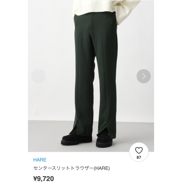 HARE(ハレ)のHARE センタースリットトラウザー メンズのパンツ(スラックス)の商品写真