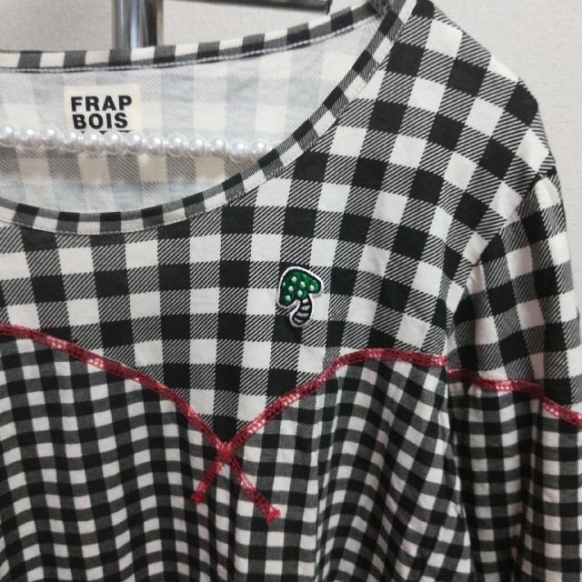 FRAPBOIS(フラボア)の843さん専用　FRAPBOIS 七分袖
チェックTシャツ レディースのトップス(Tシャツ(長袖/七分))の商品写真