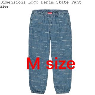 シュプリーム(Supreme)の青 M supreme Logo Denim Skate Pant blue(デニム/ジーンズ)