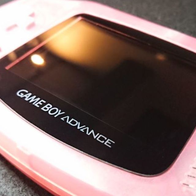 ゲームボーイアドバンス(ゲームボーイアドバンス)のゲームボーイアドバンス GBA 本体 バックライトカスタム クリアピンク エンタメ/ホビーのゲームソフト/ゲーム機本体(携帯用ゲーム機本体)の商品写真