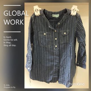 グローバルワーク(GLOBAL WORK)のnana様 GLOBALストライプシャツ(ブラウス)