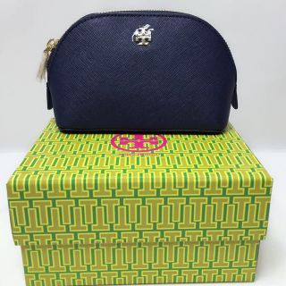 トリーバーチ(Tory Burch)の【新品】トリーバーチ 化粧ポーチ /紺(ポーチ)