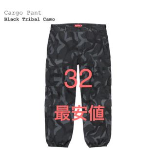 シュプリーム(Supreme)の32 Supreme Cargo Pant black Tribal Camo(ワークパンツ/カーゴパンツ)