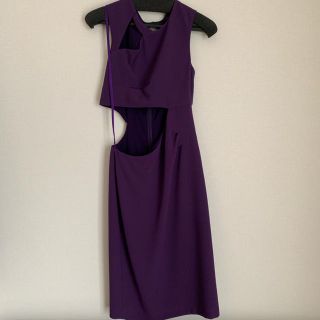 ビーシービージーマックスアズリア(BCBGMAXAZRIA)の【mo様専用】膝丈アシンメトリーワンピース(ひざ丈ワンピース)