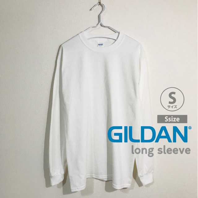 GILDAN(ギルタン)のGILDAN ギルダン ロンT S 長袖 Tシャツ カットソー 無地 ホワイト メンズのトップス(Tシャツ/カットソー(七分/長袖))の商品写真