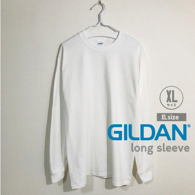 GILDAN(ギルタン)のGILDAN ギルダン ロンT XL 長袖 Tシャツ カットソー 無地 ホワイト メンズのトップス(Tシャツ/カットソー(七分/長袖))の商品写真