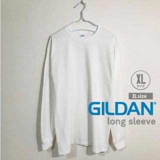 ギルタン(GILDAN)のGILDAN ギルダン ロンT XL 長袖 Tシャツ カットソー 無地 ホワイト(Tシャツ/カットソー(七分/長袖))