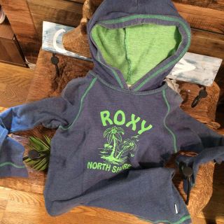 ロキシー(Roxy)のROXYsurfグレー×グリーンパーカー(パーカー)