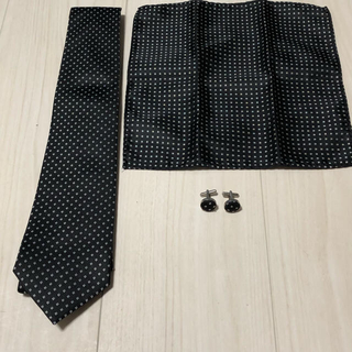 ネクタイ カフスボタン ポケットチーフ セット販売⑦(ネクタイ)