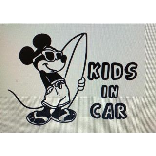 ミッキー kids in car ステッカー シール(その他)