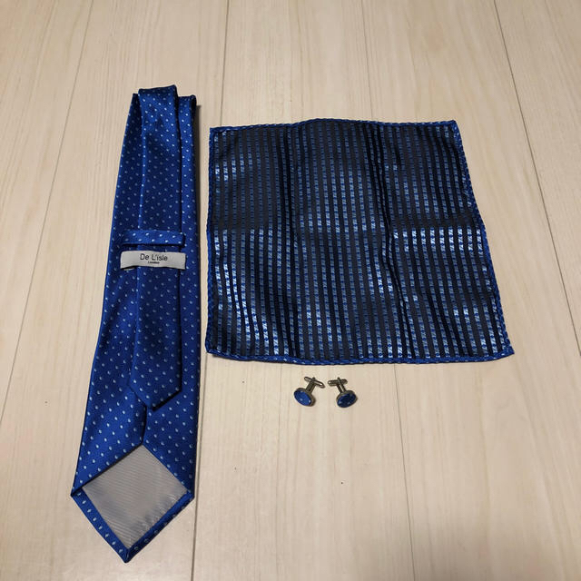 ネクタイ カフスボタン ポケットチーフ セット販売 メンズのファッション小物(ネクタイ)の商品写真