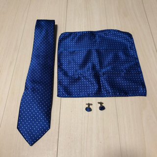 ネクタイ カフスボタン ポケットチーフ セット販売(ネクタイ)