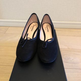 レペット(repetto)のmina様専用。 37 黒  やぎ革  ヒール5センチ(ハイヒール/パンプス)