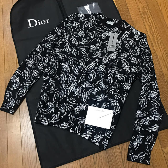 DIOR HOMME(ディオールオム)の未使用品18awディオールオムdiorhommeアトリエ総柄ニット M メンズのトップス(ニット/セーター)の商品写真