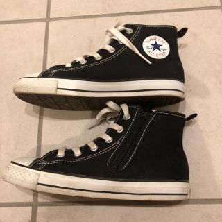 コンバース(CONVERSE)のコンバースキッズ★黒ハイカット スニーカー21cm(スニーカー)