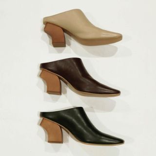 トゥデイフル(TODAYFUL)のTodayful   Leather Square Mule(ミュール)