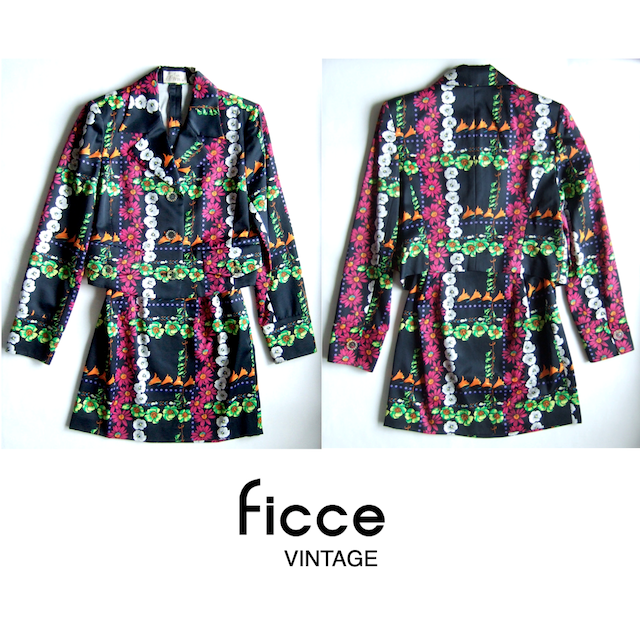 FICCE(フィッチェ)の90's FICCE DONNA ヴィンテージ＊セットアップ（１回着用） レディースのジャケット/アウター(テーラードジャケット)の商品写真