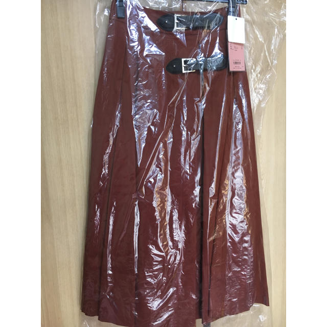 eimy istoire(エイミーイストワール)のレザーベルトポイントフレアスカート レディースのスカート(ロングスカート)の商品写真