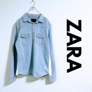 ザラ(ZARA)のZARA デニムシャツ ダメージ加工(シャツ)