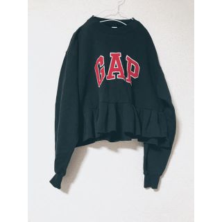 チャンピオン(Champion)の古着✴︎リメイクフリルスウェット gap(トレーナー/スウェット)