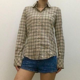 バーバリーブルーレーベル(BURBERRY BLUE LABEL)のBurberry　バーバリー　シャツ　チェック柄　秋　Mサイズ(シャツ/ブラウス(長袖/七分))