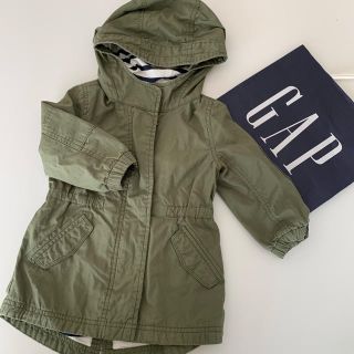 ベビーギャップ(babyGAP)の【Baby GAP】モッズコート★マウンテンパーカー カーキ 18-24m(ジャケット/上着)