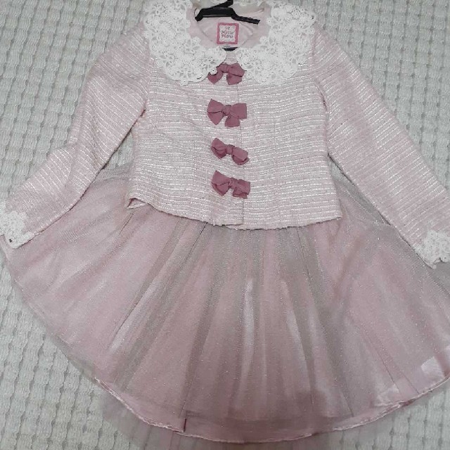 mezzo piano(メゾピアノ)の美品　メゾピアノ　セットアップ キッズ/ベビー/マタニティのキッズ服女の子用(90cm~)(ドレス/フォーマル)の商品写真