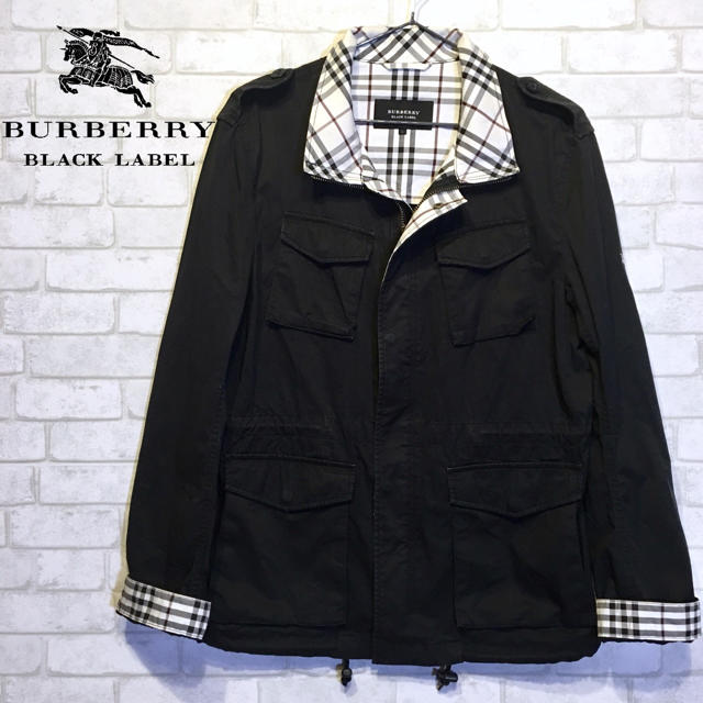 厳選された商品】 【BURBERRY BLACK LABEL】 ミリタリージャケット L