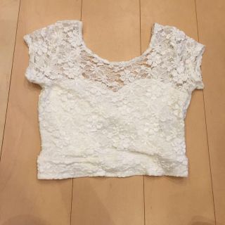 ホリスター(Hollister)のホリスター♡レースクロップトップ♡WH(Tシャツ(半袖/袖なし))