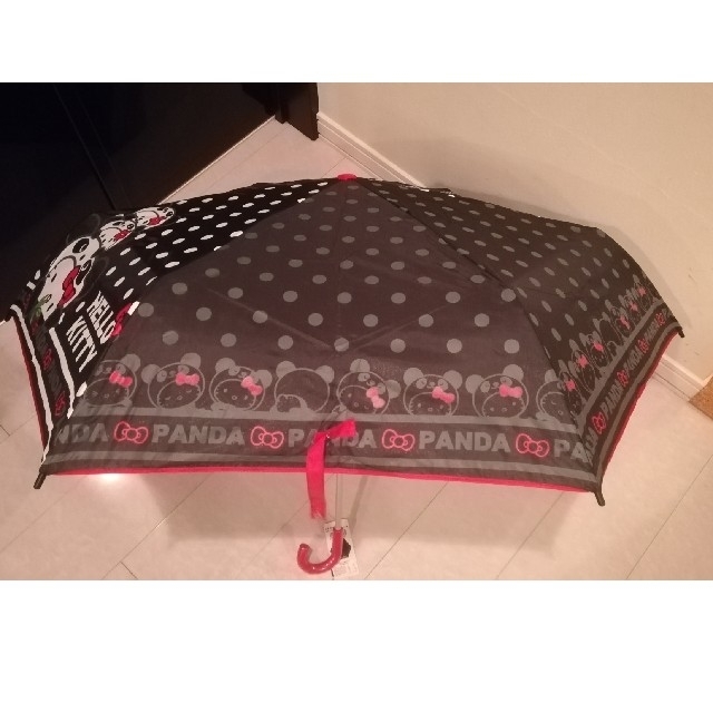 ハローキティ(ハローキティ)のパンダキティ 折りたたみ傘 53cm レディースのファッション小物(傘)の商品写真